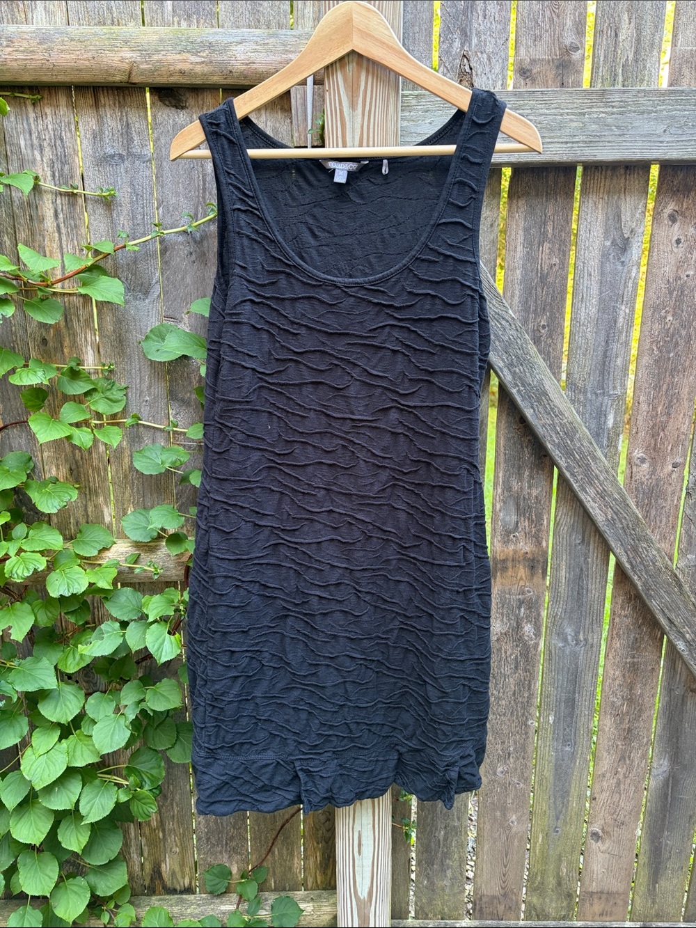 Toad&Co Textured Black Sleeveless Tank Dress